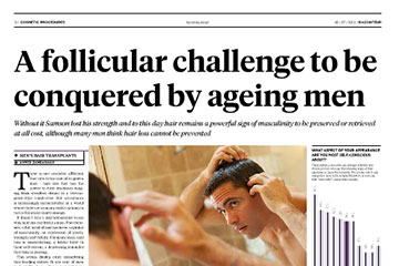 news a follicular challenge to be conquered by ageing men the private clinic