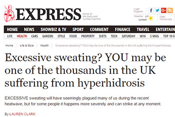 news excessive sweating you may be one of the thousands in the uk suffering from hyperhidrosis 1