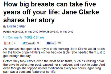 news how big breasts can take five years off your life the private clinic