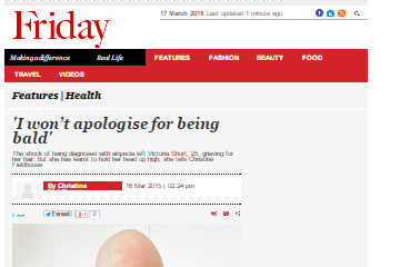 news i wont apologise for being bald the private clinic