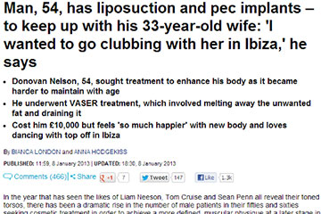 news man 54 has liposuction and pec implants to keep up with his 33 year old wife the private clinic