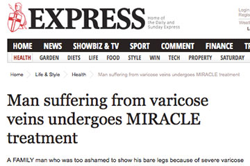 news man suffering from varicose veins undergoes miracle treatment the private clinic