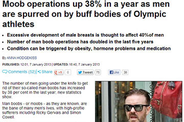 news moob operations up 38 in a year as men are spurred on by buff bodies of olympic athletes the private clinic