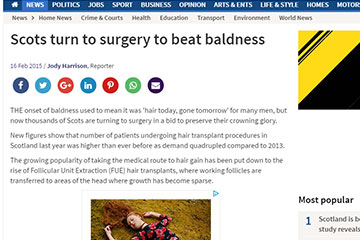 news scots turn to surgery to beat baldness the private clinic
