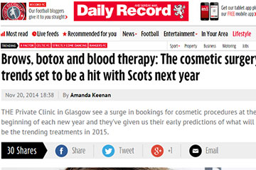 news the cosmetic surgery trends set to be a hit with scots next year the private clinic