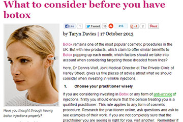 news what to consider before you have botox the private clinic