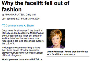 news why the facelift fell out of fashion the private clinic