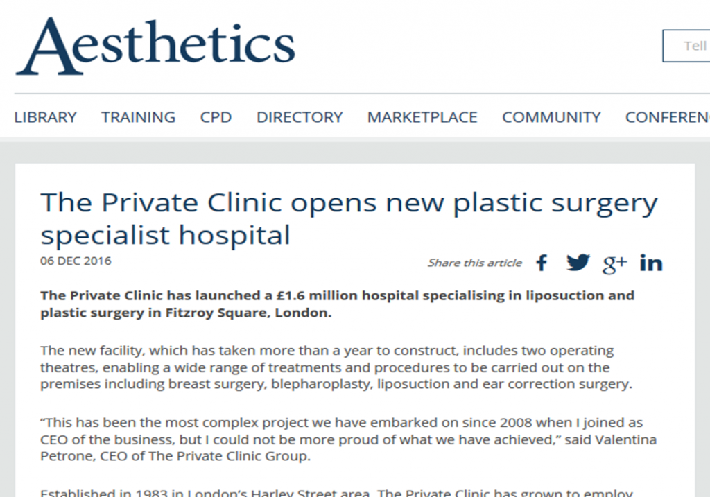 the private clinic opens new plastic surgery specialist hospital aesthetics 1024x717 1