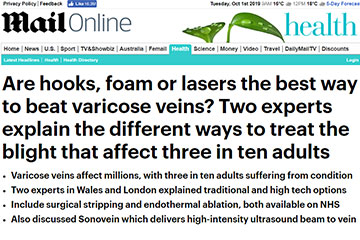 varicose vein removal foam laser best treatment london