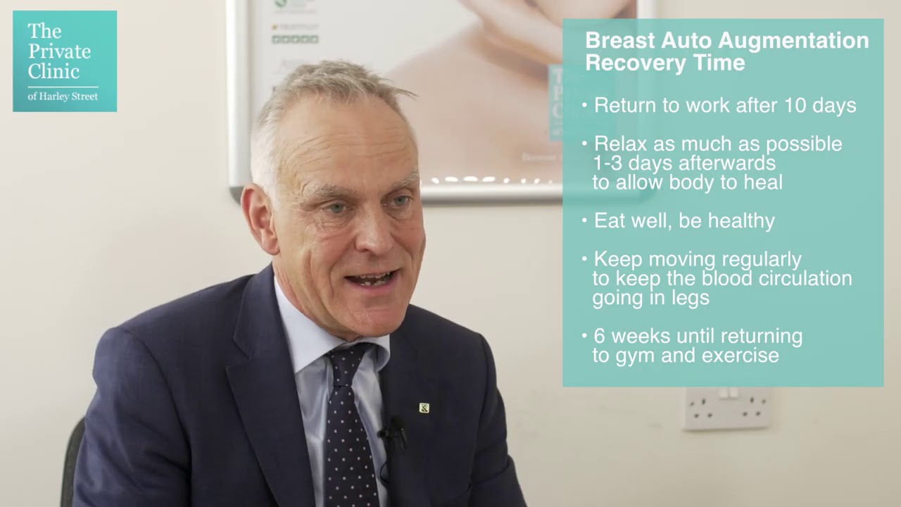 What is the recovery time following Breast Auto Augmentation