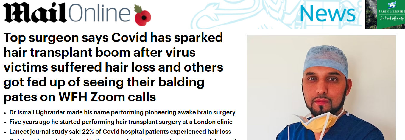 Covid Hair Transplants boom - hair transplant surgeon, The Private clinic  Birmingham