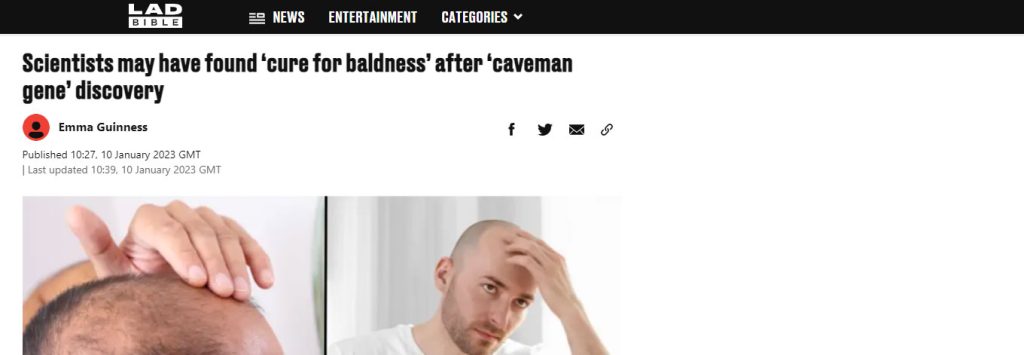 New cure for baldness