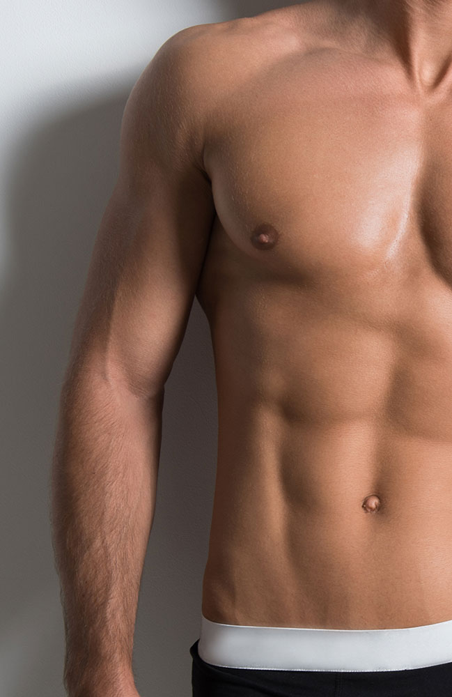 male chest showing muscles